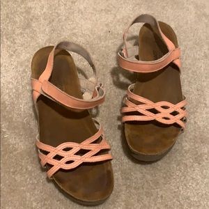 Naot women’s slingback Sandals 38 Peach Coral